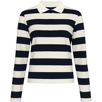 Grunt Ante Stripe LS Polo Tee Navy